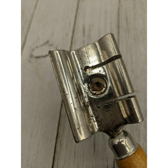 A&J Wood Handle 7" Knife Sharpener Pull Through Vintage - Picture 4 of 7